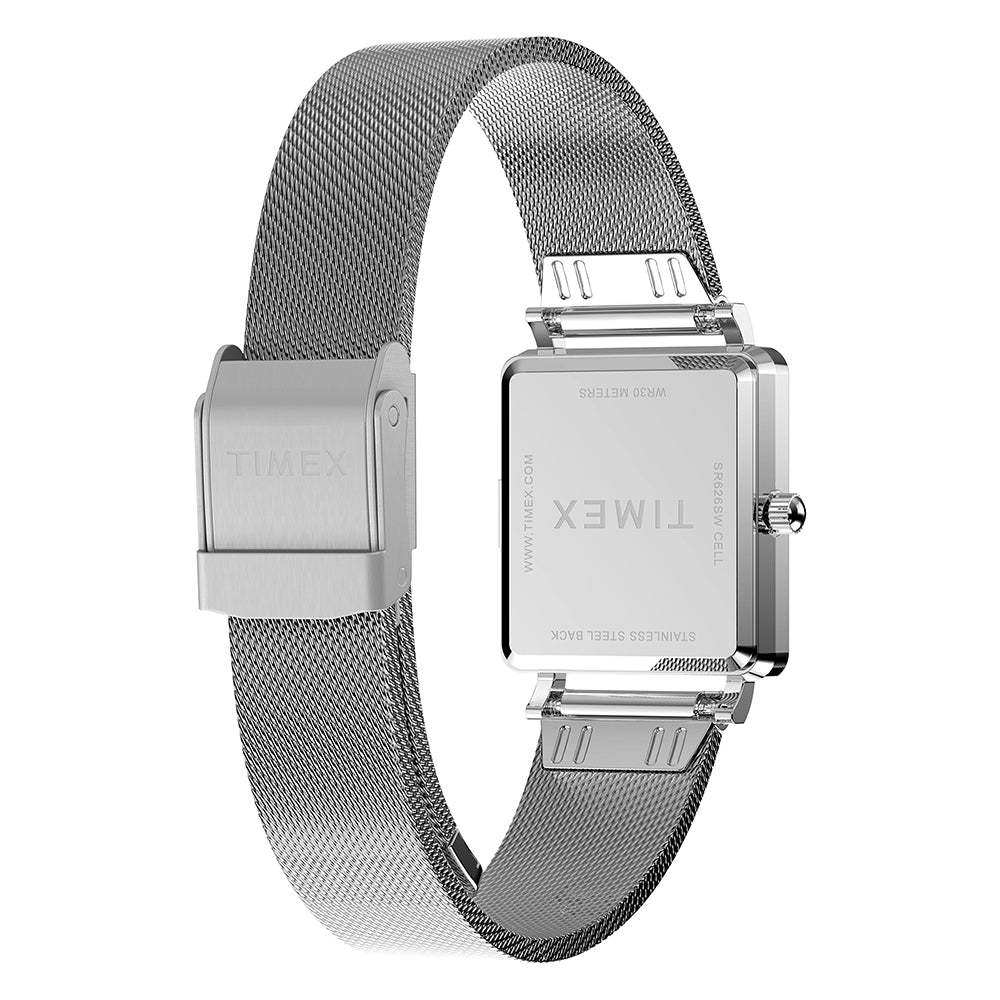 Transcend Rectangle 3-Hand 22mm Stainless Steel Band