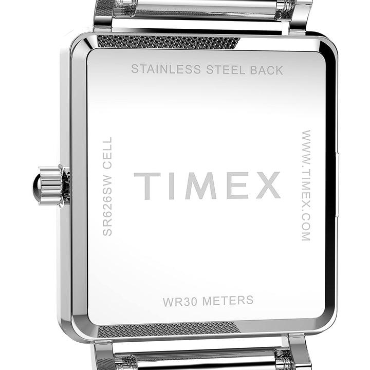 Transcend Rectangle 3-Hand 22mm Stainless Steel Band