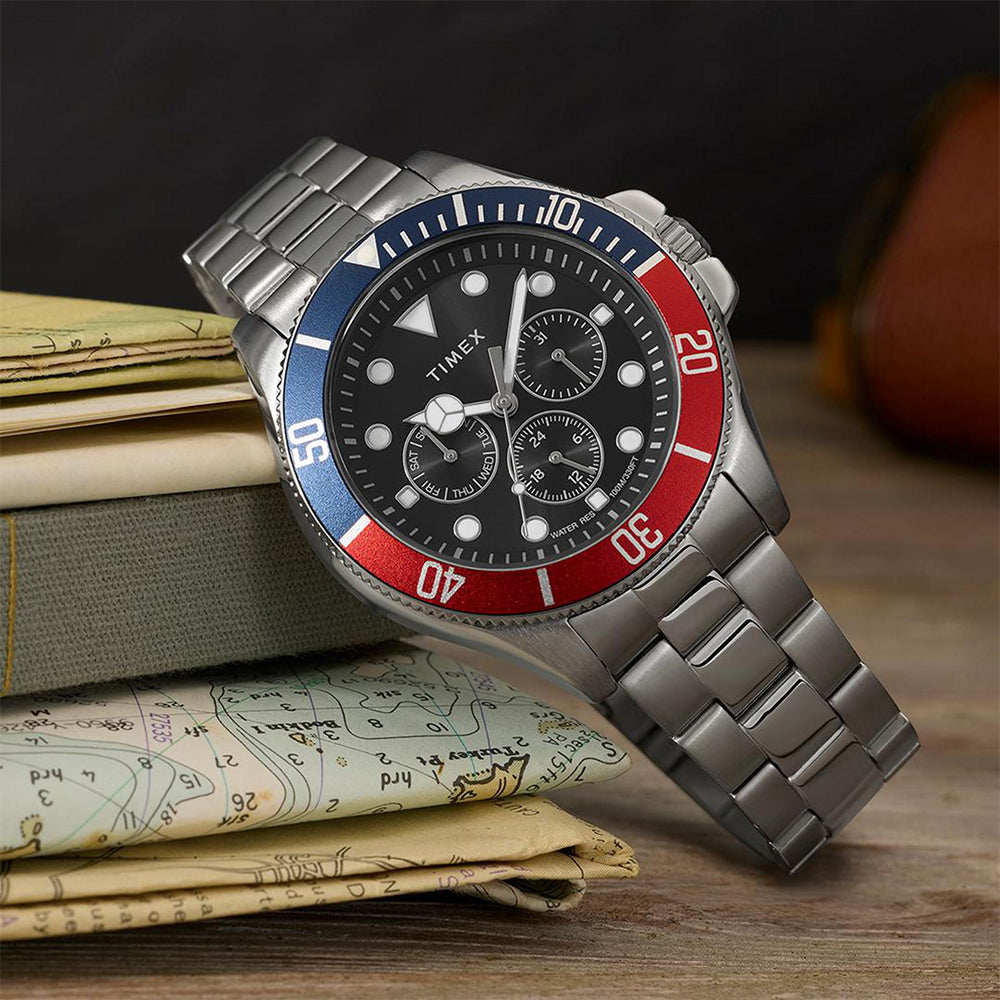 Harborside Coast Multifunction 43mm Stainless Steel Band