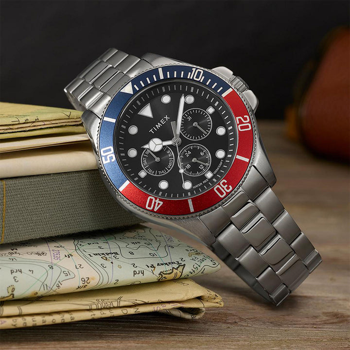 Harborside Coast Multifunction 43mm Stainless Steel Band