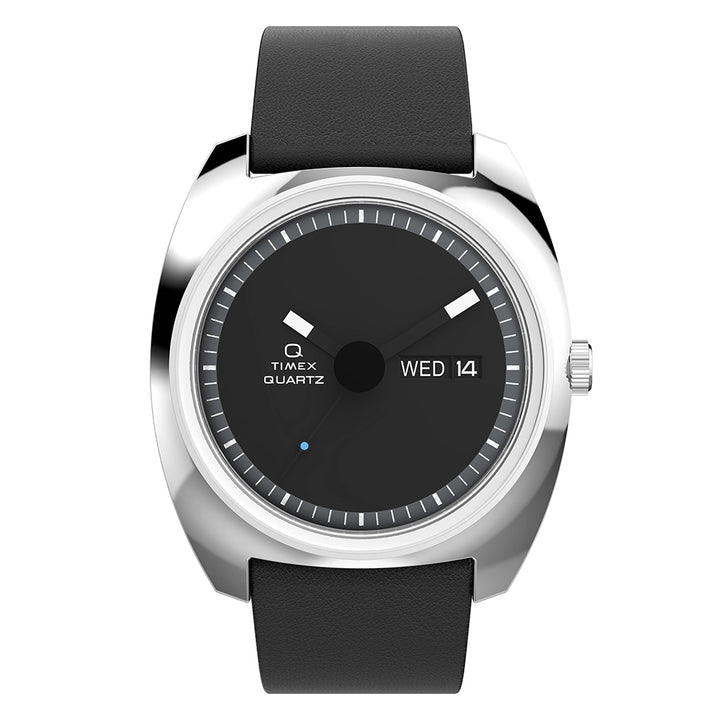Q Timex Enigma Day-Date 37mm Leather Band