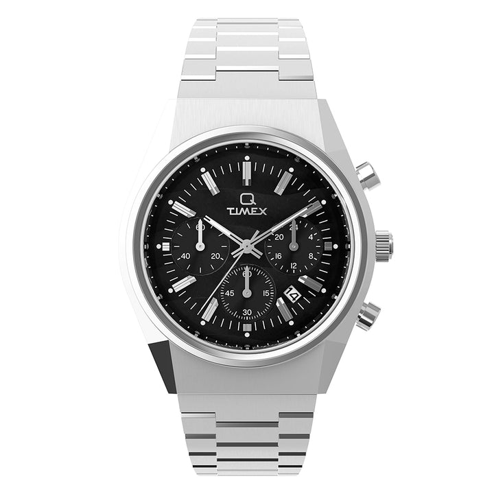 Q Timex Falcon Eye Chronograph 40mm Stainless Steel Band