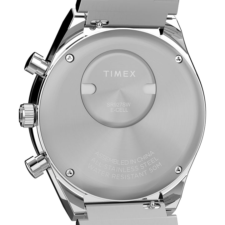 Q Timex Chronograph 40mm Stainless Steel Band