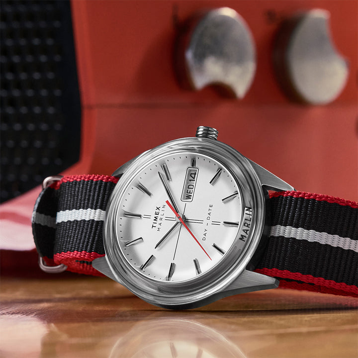 Marlin Jet Quartz Day-Date 38mm Fabric Band