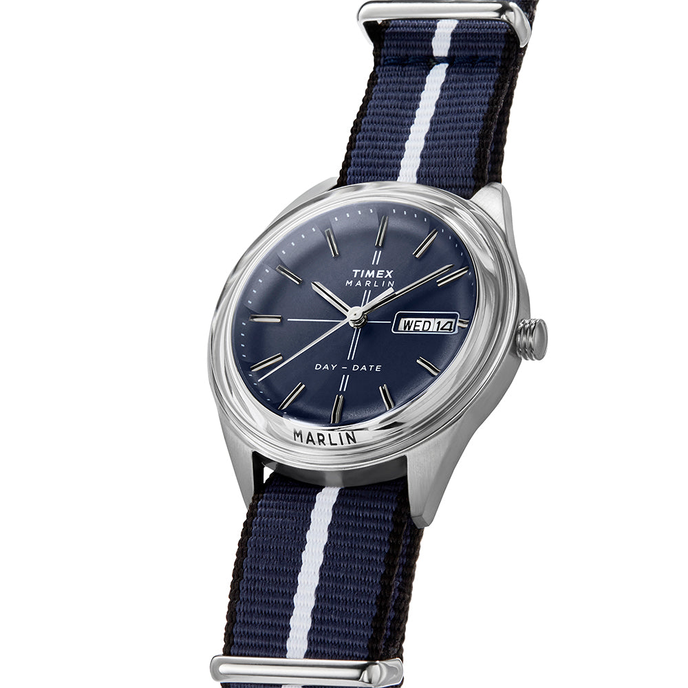 Marlin Jet Quartz Day-Date 38mm Fabric Band
