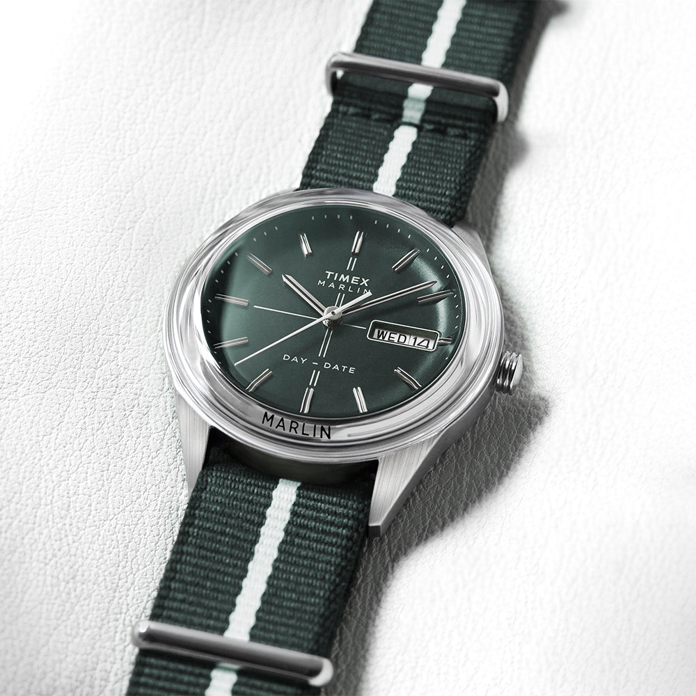 Marlin Jet Quartz Day-Date 38mm Fabric Band