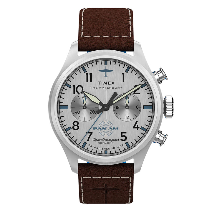 Waterbury Ace Pan Am Chronograph 41mm Leather Band
