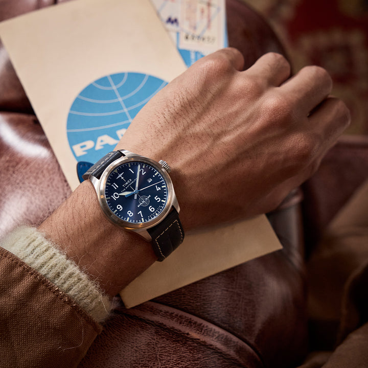 Waterbury Ace Pan Am Automatic 41mm Leather Band