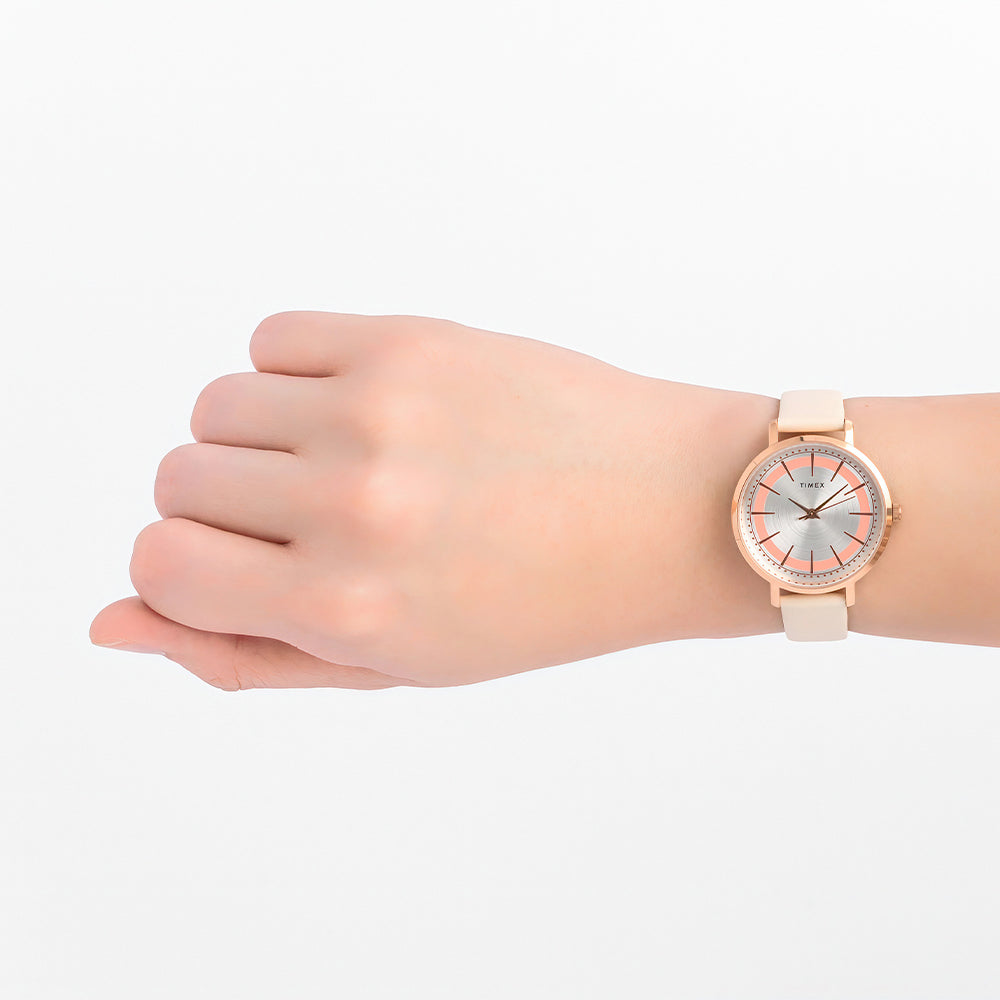 Amity 3-Hand 34mm Leather Band