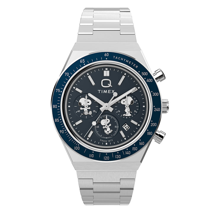 Timex x Peanuts Q Timex® Chronograph 40mm Stainless Steel Band