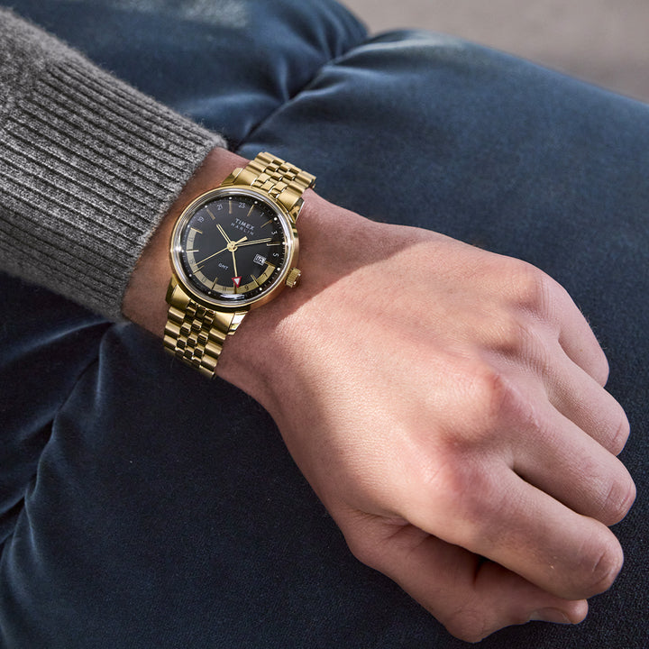 Marlin Quartz GMT 40mm Stainless Steel Band
