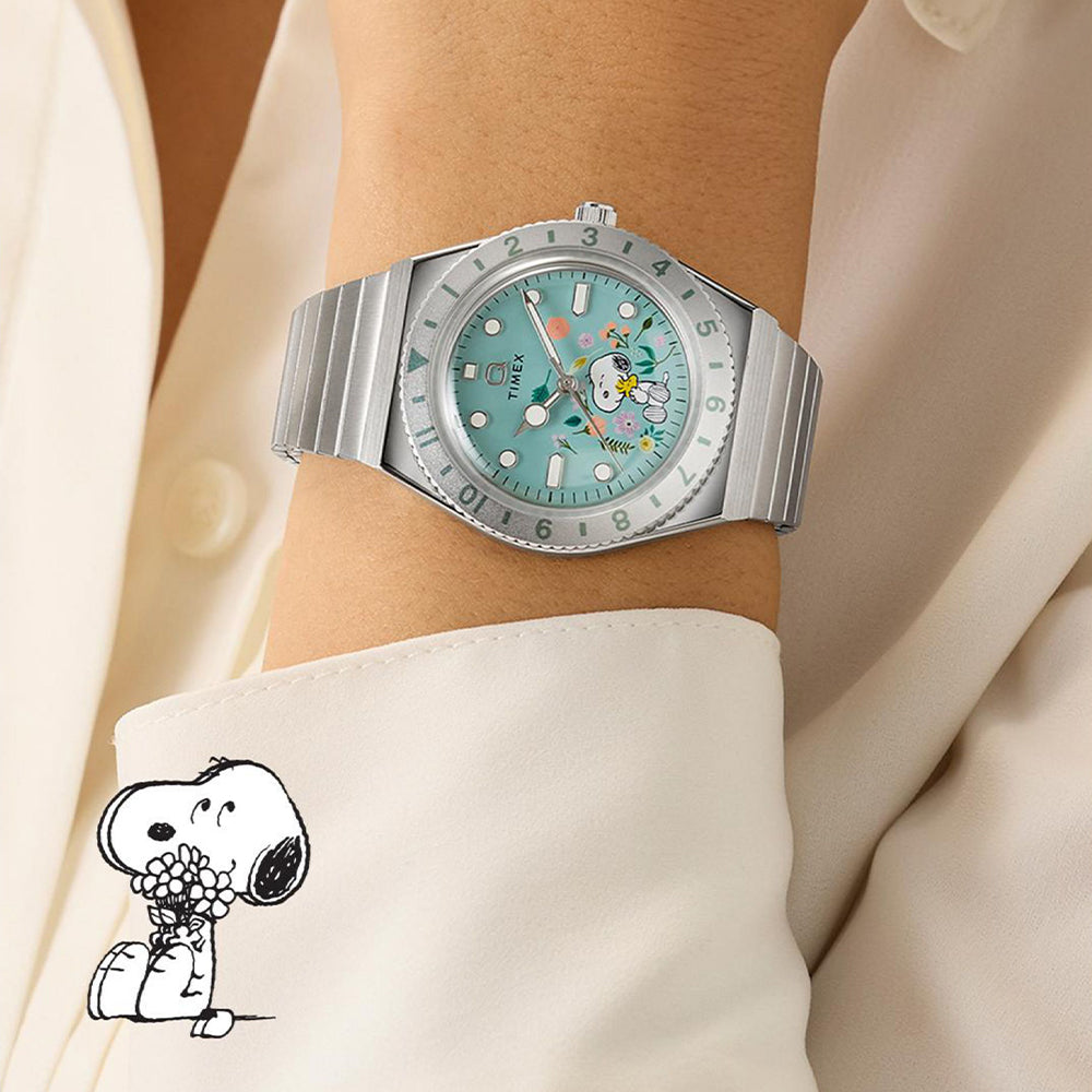 Q Timex x Peanuts 3-Hand 36mm Stainless Steel Band