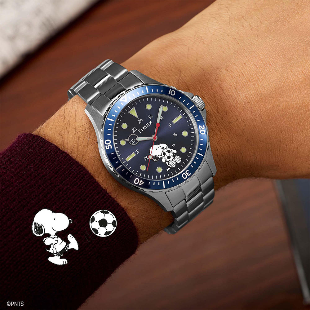 Navi x Peanuts 3-Hand 41mm Stainless Steel Band