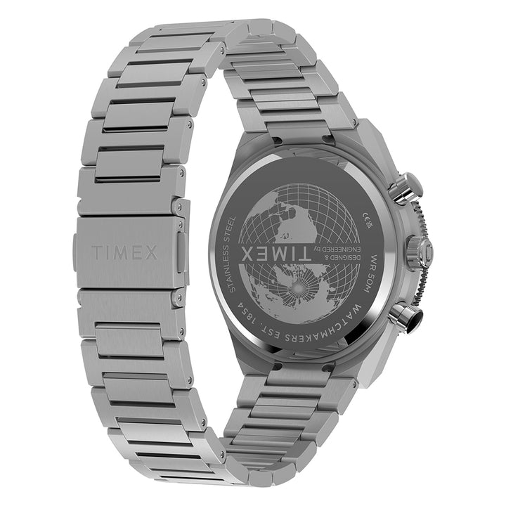 Q Timex Continental Chronograph 40mm Stainless Steel Band