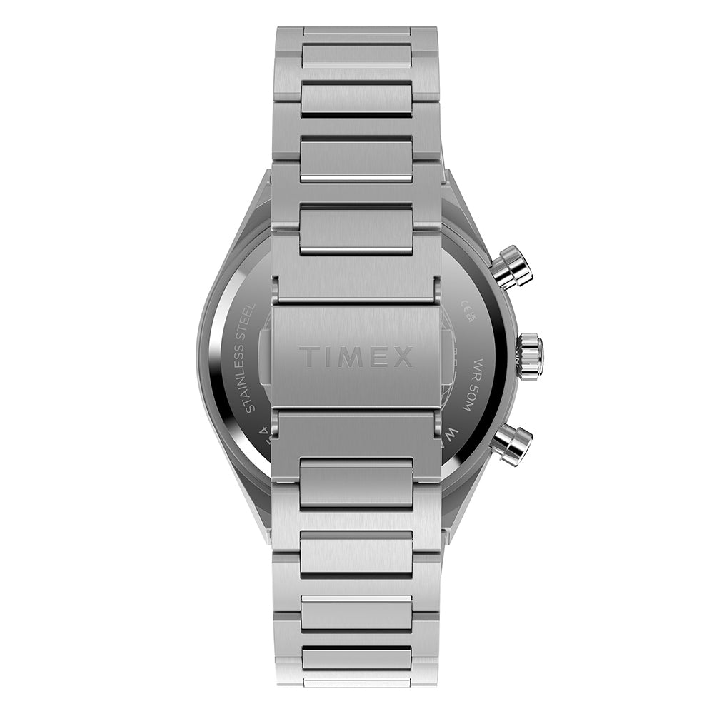 Q Timex Continental Chronograph 40mm Stainless Steel Band