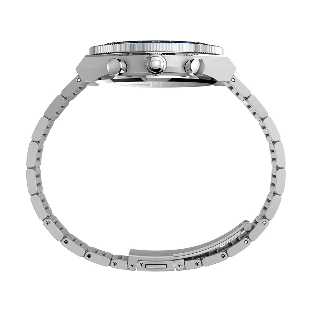 Q Timex Continental Chronograph 40mm Stainless Steel Band