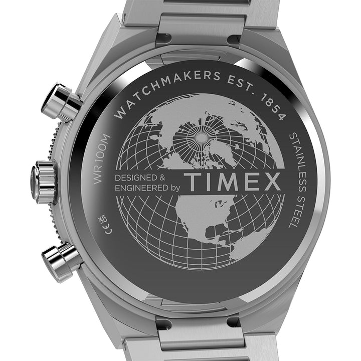 Q Timex Continental Chronograph 40mm Stainless Steel Band