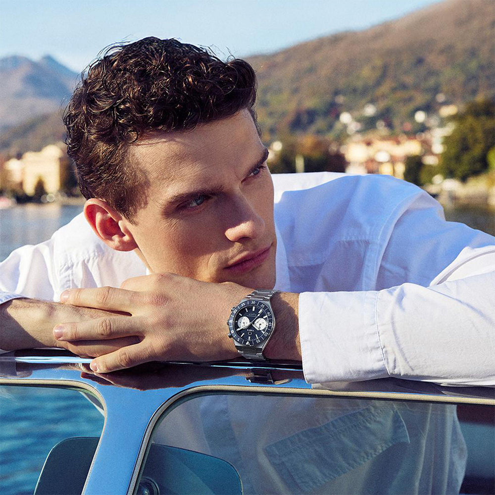 Q Timex Continental Chronograph 40mm Stainless Steel Band