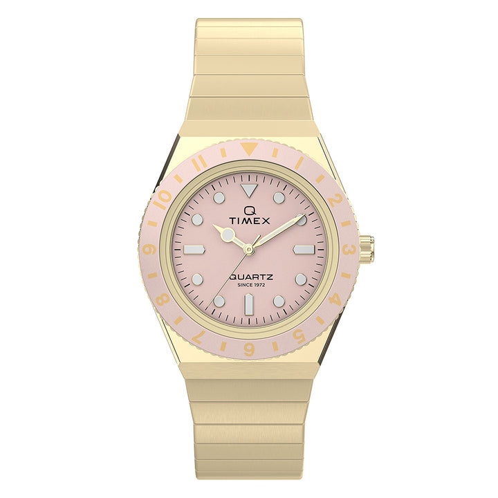 Q Timex Mini 3-Hand 30mm Stainless Steel Band