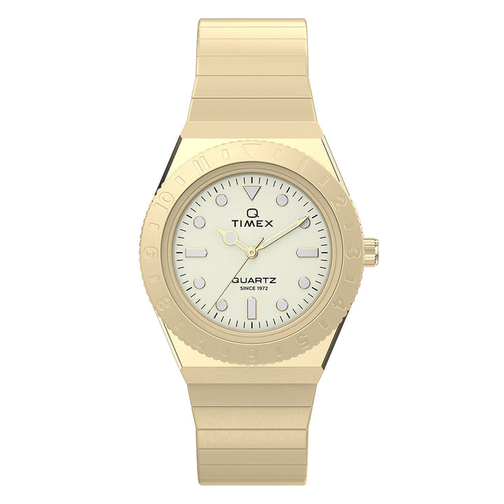Q Timex Mini 3-Hand 30mm Stainless Steel Band