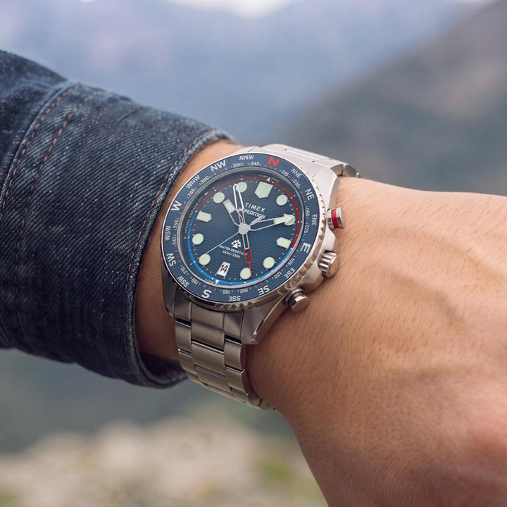 Expedition Tide Compass IQ 43mm Stainless Steel Band