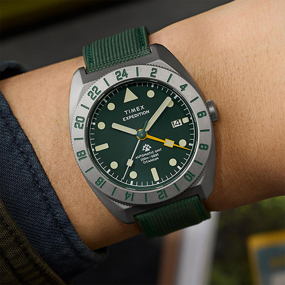 Expedition Pioneer Titanium Automatic Gmt 41mm Fabric Band