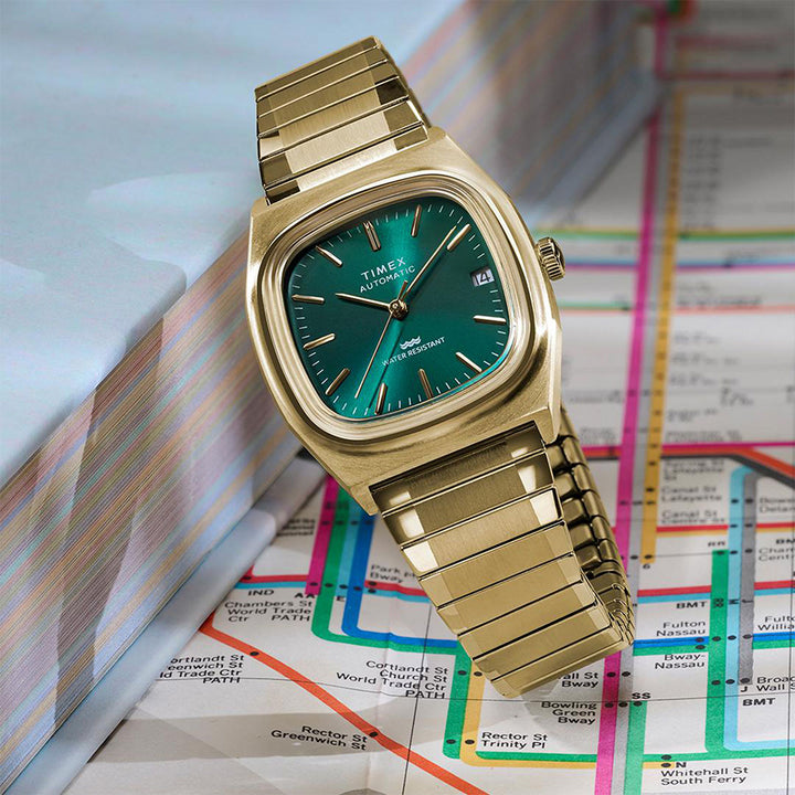 Timex Automatic 1983 E Line Reissue Automatic 34mm Stainless Steel Band