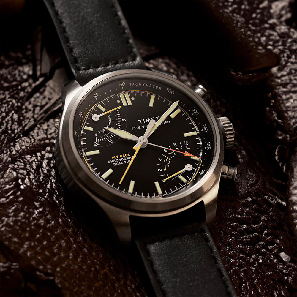 Waterbury Ace Fly-Back Chronograph 43mm Leather Band