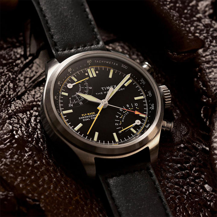 Waterbury Ace Fly-Back Chronograph 43mm Leather Band