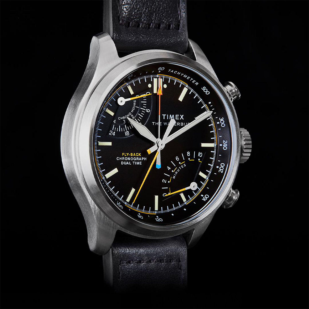 Waterbury Ace Fly-Back Chronograph 43mm Leather Band