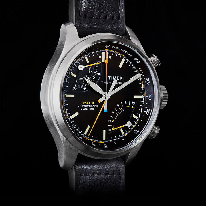 Waterbury Ace Fly-Back Chronograph 43mm Leather Band