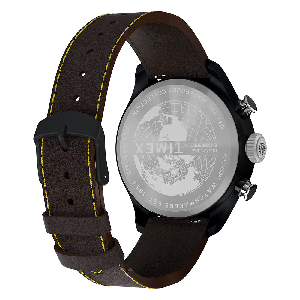 Waterbury Ace Fly-Back Chronograph 43mm Leather Band