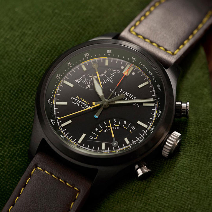 Waterbury Ace Fly-Back Chronograph 43mm Leather Band