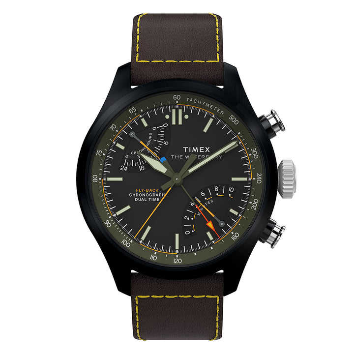 Waterbury Ace Fly-Back Chronograph 43mm Leather Band