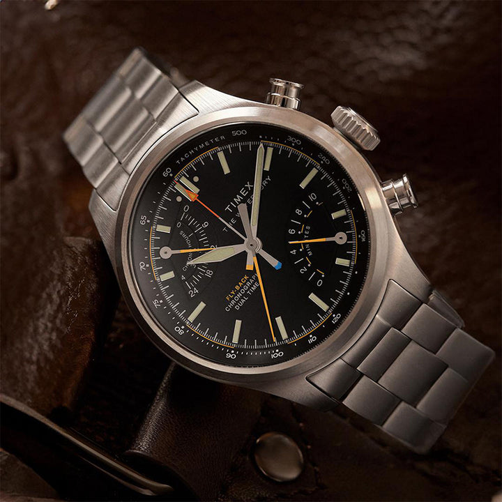 Waterbury Ace Fly-Back Chronograph 43mm Stainless Steel Band