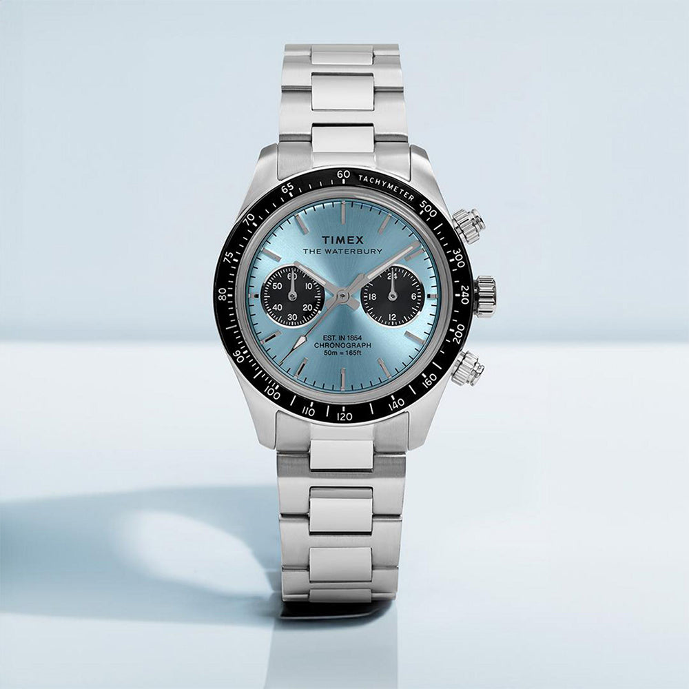 Waterbury Heritage Chronograph 39mm Stainless Steel Band