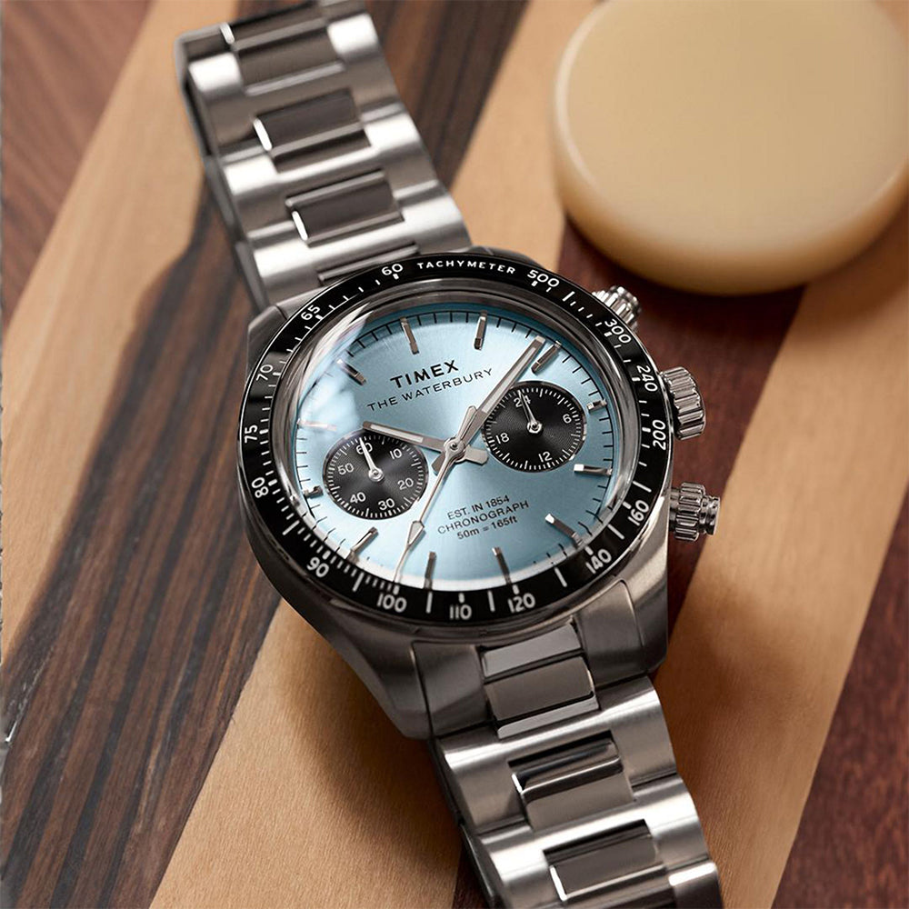 Waterbury Heritage Chronograph 39mm Stainless Steel Band