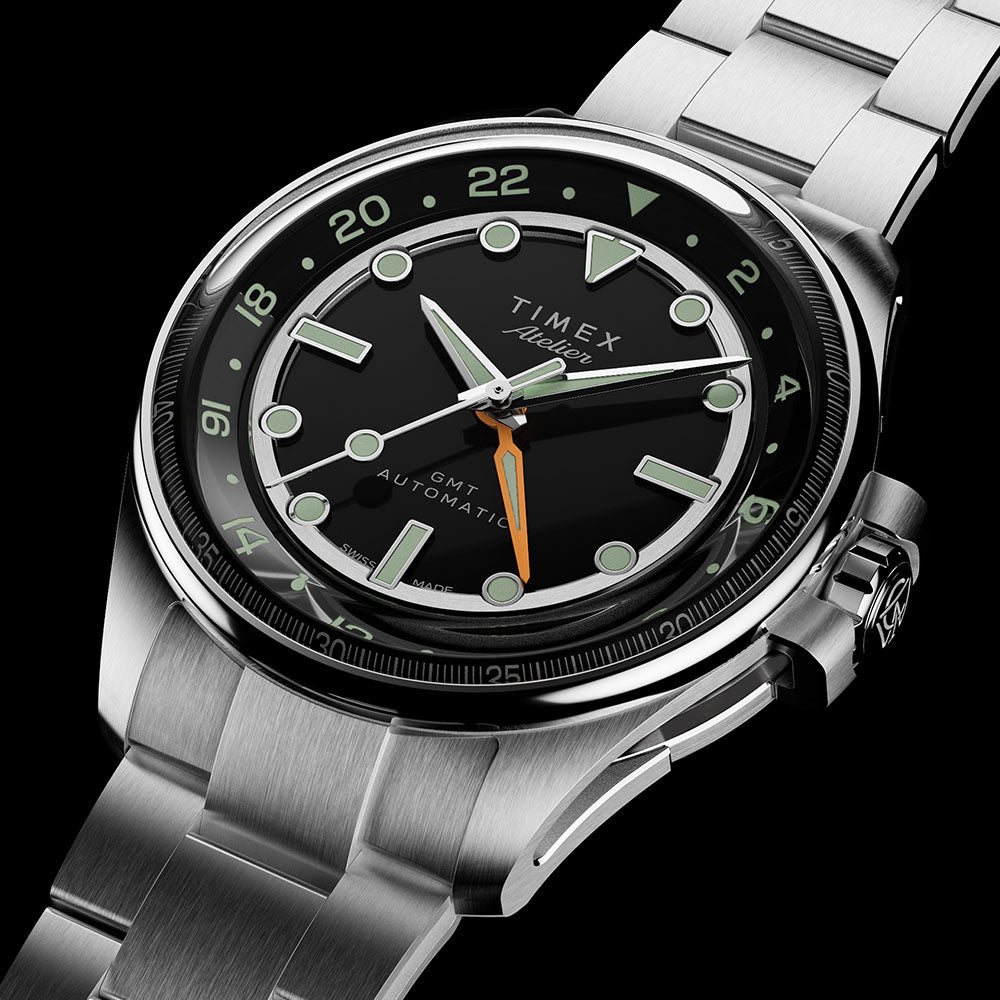 Timex Atelier GMT24 M1A GMT 40mm Stainless Steel Band