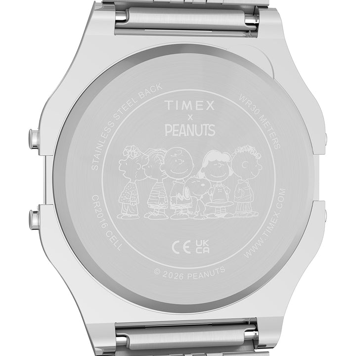 Timex T80 x Peanuts Digital 34mm Stainless Steel Band