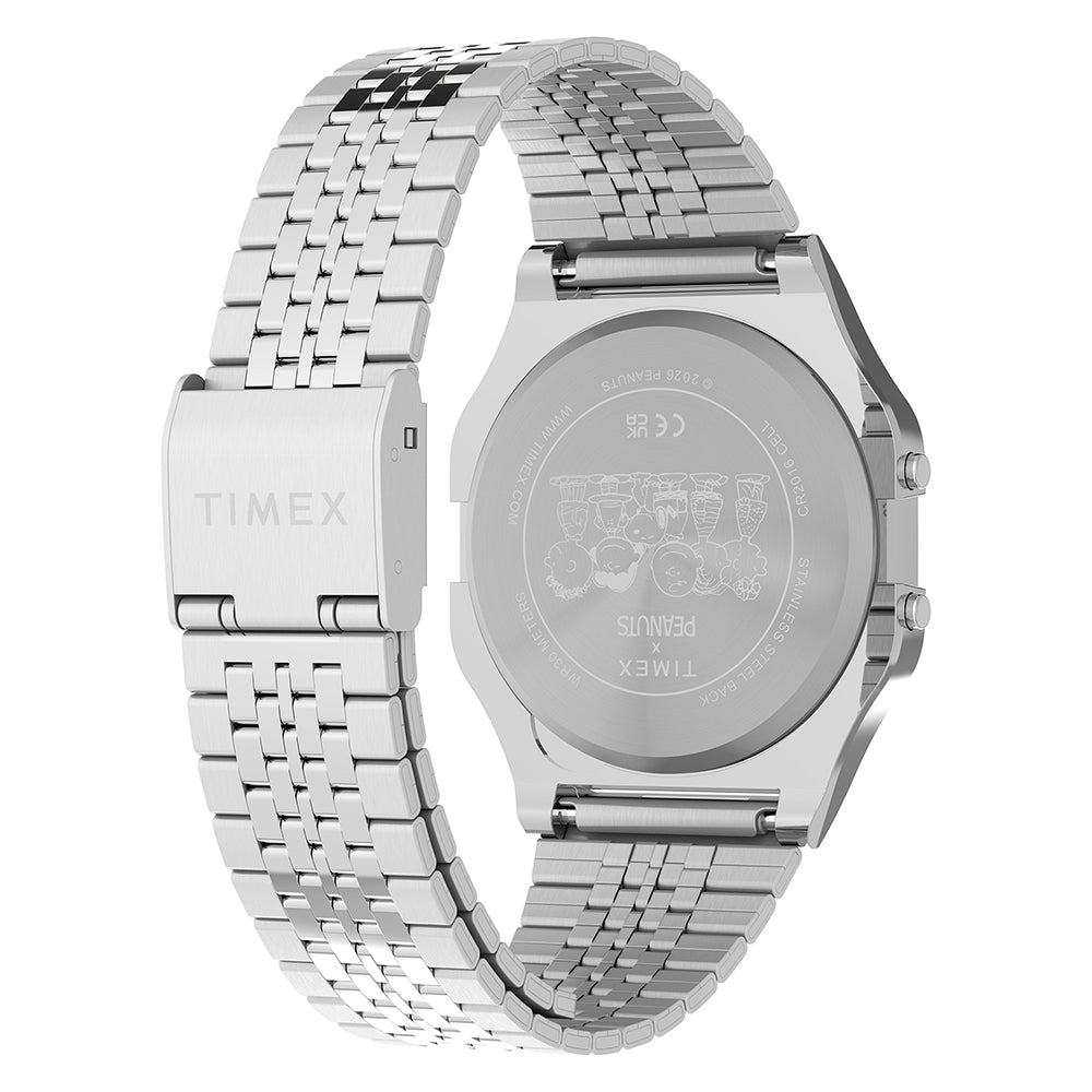 Timex T80 x Peanuts Digital 34mm Stainless Steel Band