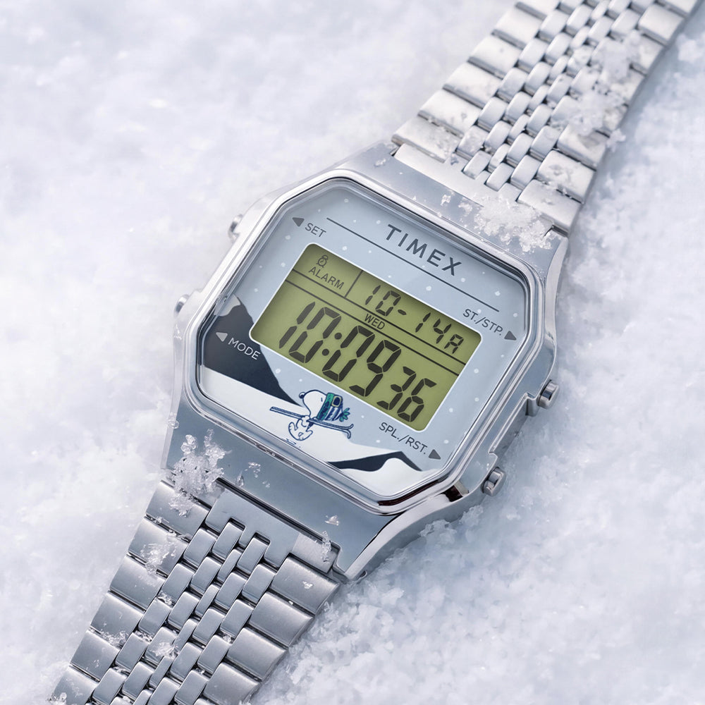 Timex T80 x Peanuts Digital 34mm Stainless Steel Band