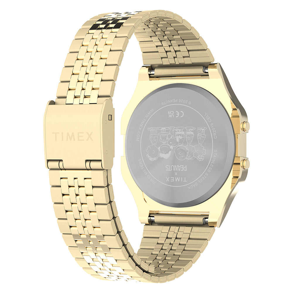 Timex T80 x Peanuts Digital 34mm Stainless Steel Band