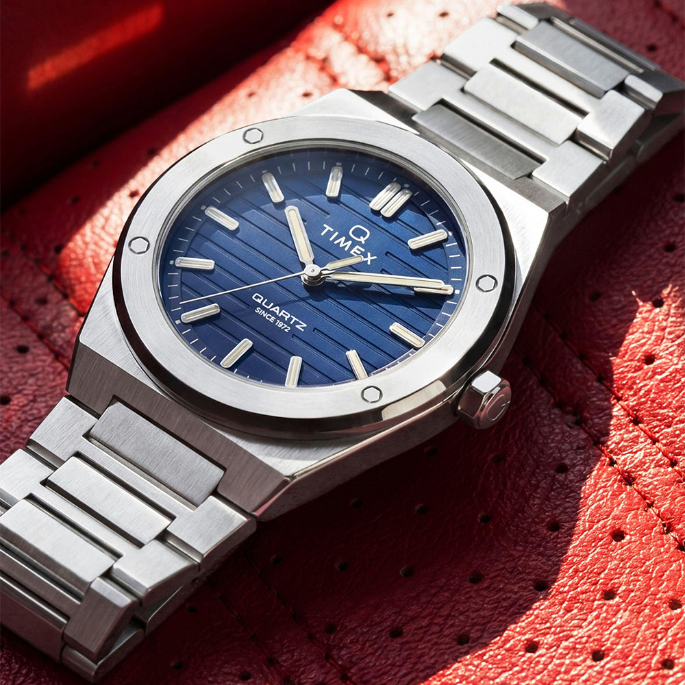 Q Timex Marbella 3-Hand 41mm Stainless Steel Band