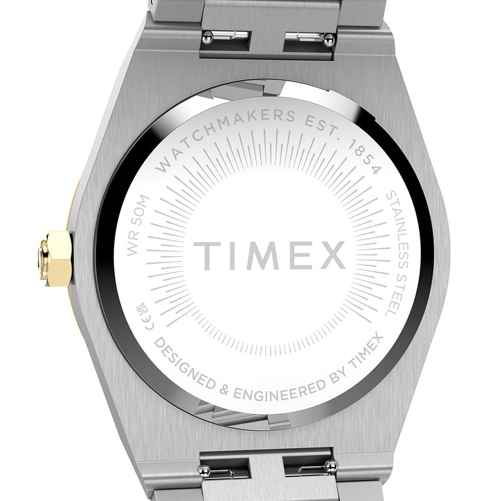 Q Timex Marbella 3-Hand 34mm Stainless Steel Band
