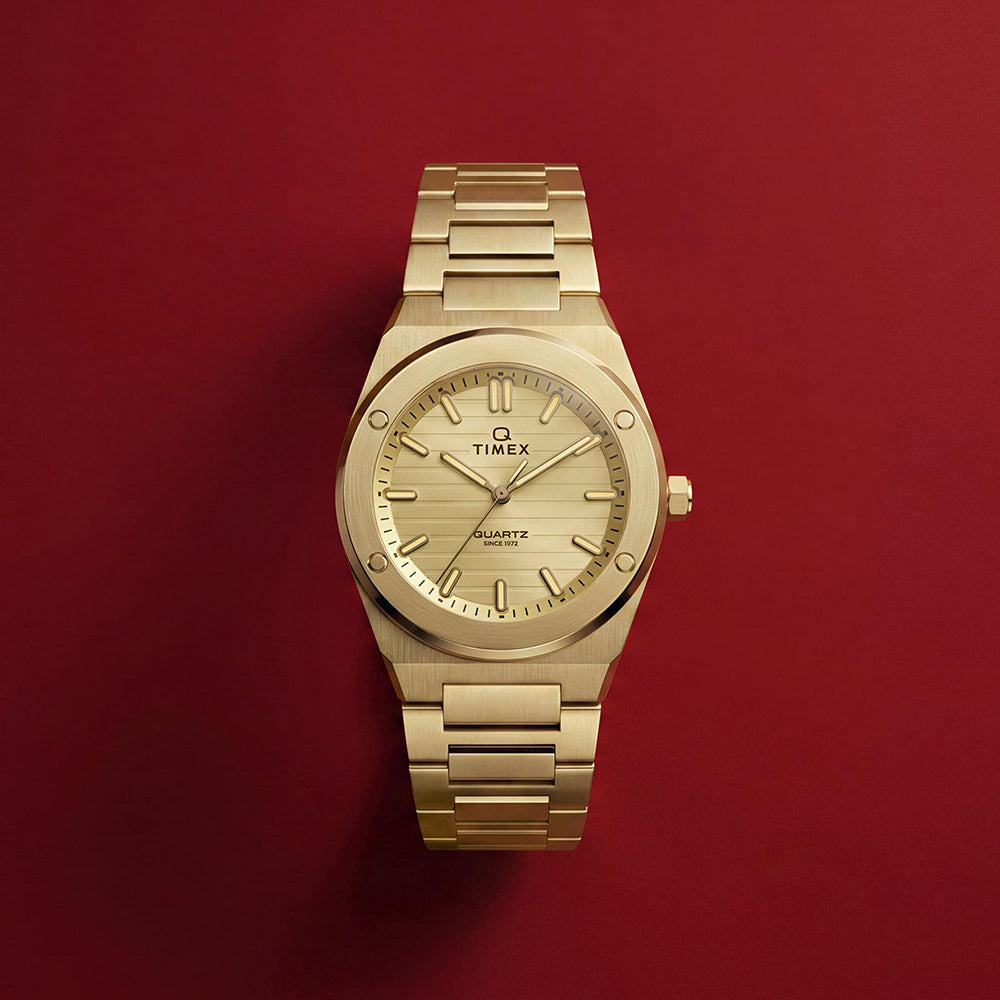 Q Timex Marbella 3-Hand 34mm Stainless Steel Band
