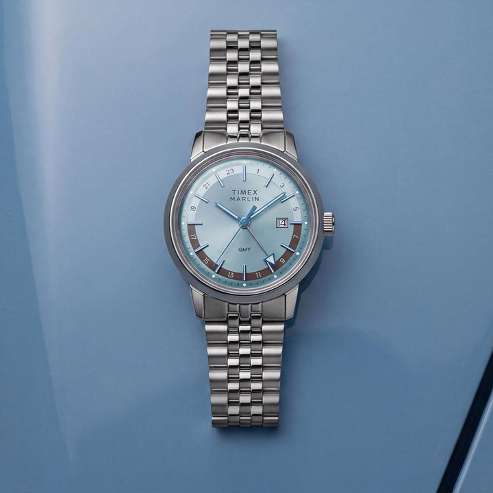 Marlin Quartz Gmt Date 40mm Stainless Steel Band