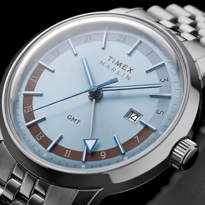 Marlin Quartz Gmt Date 40mm Stainless Steel Band