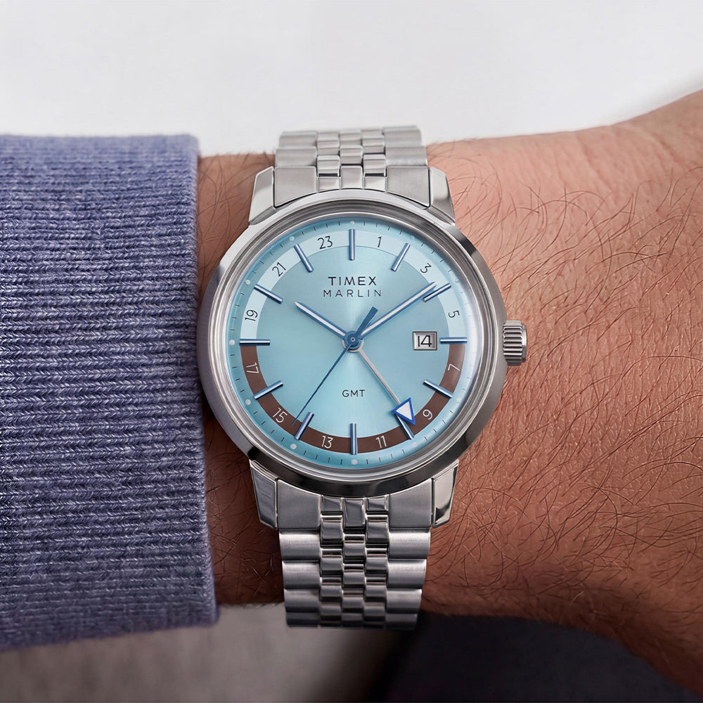 Marlin Quartz Gmt Date 40mm Stainless Steel Band