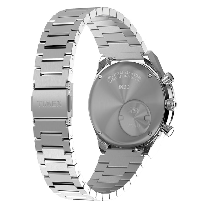 Q Timex Chronograph 40mm Stainless Steel Band
