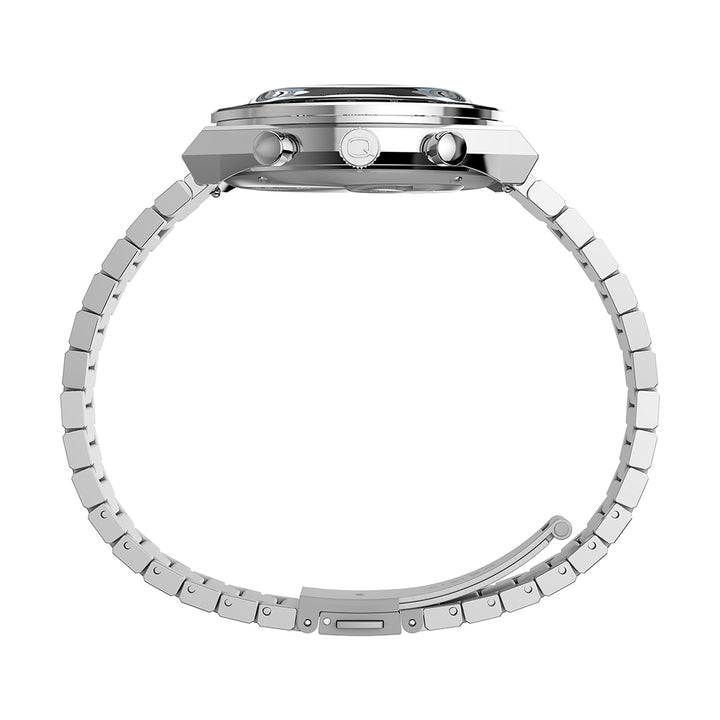 Q Timex Chronograph 40mm Stainless Steel Band